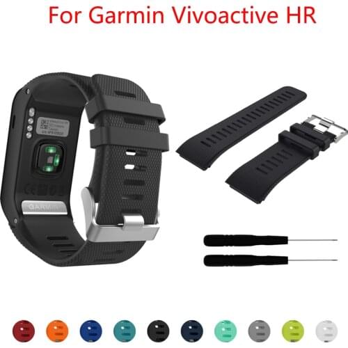 For Garmin vivoactive HR Silicone Smart WatchBand Wrist Strap Bracelet for vivoactive HR Sport Replacement Band Bangle Accessory