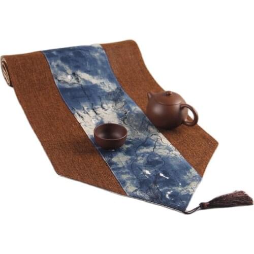 Modern Simple Cotton Linen Cloth Art Table Runner Bed Flag Living Room Sofa Coffee Table Cloth Tea Mat