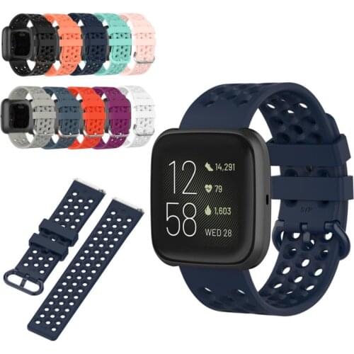 Sports Rubber Strap Applicable To Fitbit Versa1/Versa Lite Compatible With Versa2 Watch Band TPE Mesh Strap With Hook New