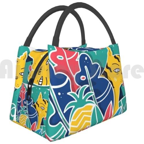 Cooler Lunch Bag Picnic Bag Jungle Tiger Colors Graphic Nature Jungle Wild Graphicart Cat Forest Love Case