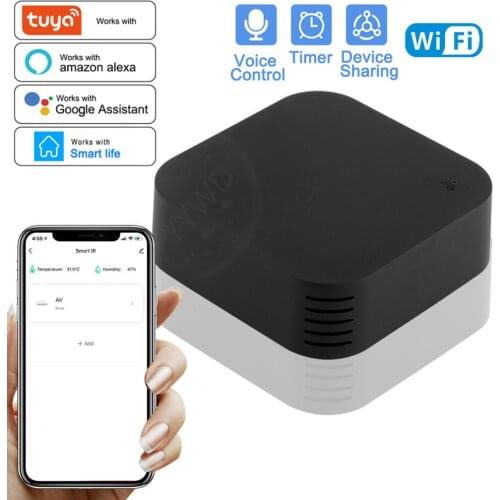 Universal Infrared Tuya Smart WIFI IR Remote Control with Temperature Humidity Sensor for TV DVD AC Work with Alexa Google Home