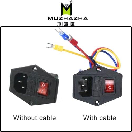 3D printer parts accessories Rocker switch power connector plug power socket switch Voltage current 15 a 220 v / 110 v