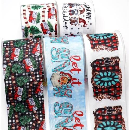 10 Yards Cartoon Ribbons Printed Grosgrain Ribbon For Hair Bows DIY Crafts Handmade Accessories 47991