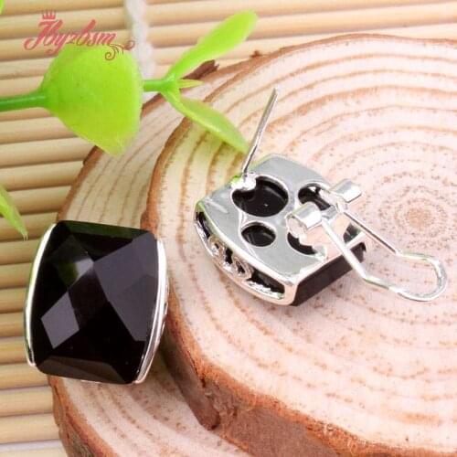 10x14mm Aagtes.Cat Eye.Turquoises Sandstone Rectangle Stone Beads Trendy Fashion Clamp Earring For Woman Christmas Gift 1 Pair