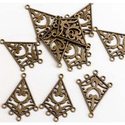 4 Style Folwer DIY Alloy Pendant Jewelry Findings Charms Jewelry Findings & Components For Jewelry Making #JY207
