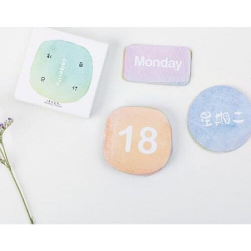 45 PCS/box New Creative Color Date Paper Lable Stickers Crafts And Scrapbooking Decorative Lifelog Sticker DIY Lovely Stationery
