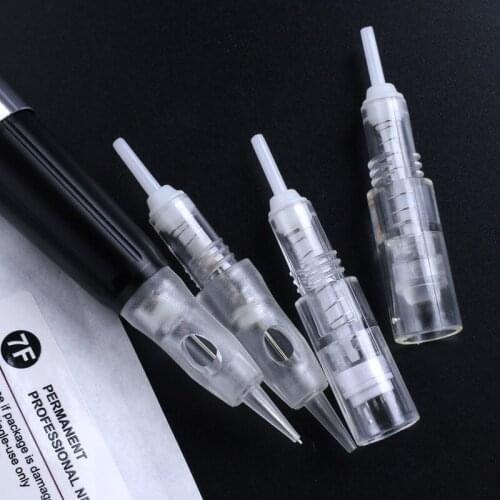 50 pcs spiral mouth Professional Tattoo Needles Sterilized Disposable Bayonet Microblading Eyebrow Lips Tattoo Needles Cartridge