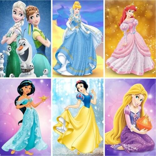 Diamond Painting Disney Aladdin Jasmine Cross Stitch Embroidery Handmade Art Mosaic Full Drill Decor Gift Home Background Wall