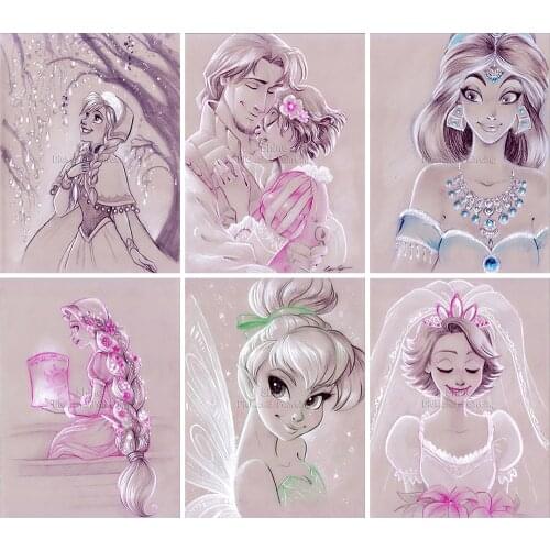 Diamond Painting Princess Disney Girl Cartoon Landscape 5D DIY Full Square Round Embroidery Mosaic Set Cross Stitch Home Decor