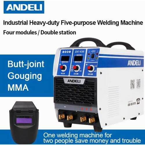 Andeli Draagbare Eenfase Dubbele Bit Vier Modules Kerving/butt-joint/mma Spot Lassen Arc Multifunctionele welding Machine