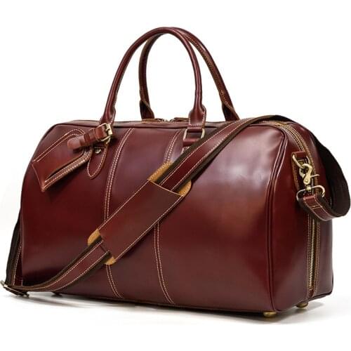 New Men Travel Duffle Bags Waterproof Real Genuine Leather Handbags Shoulder Bag For Women Man Totes Large Capacity Weekend Bag