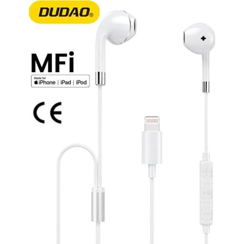 DUDAO MFI Wired Earphone for iPhone Wired Earphones MFI Certified 3.5mm Wired Headphone