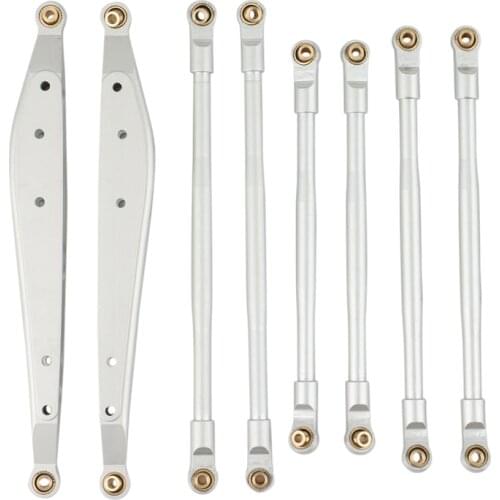 8 Pcs Metal Link Rod Linkage Rear Trailing Arm Set for AXIAL RBX10 Ryft 1/10 RC Crawler Upgrade Parts Accessories