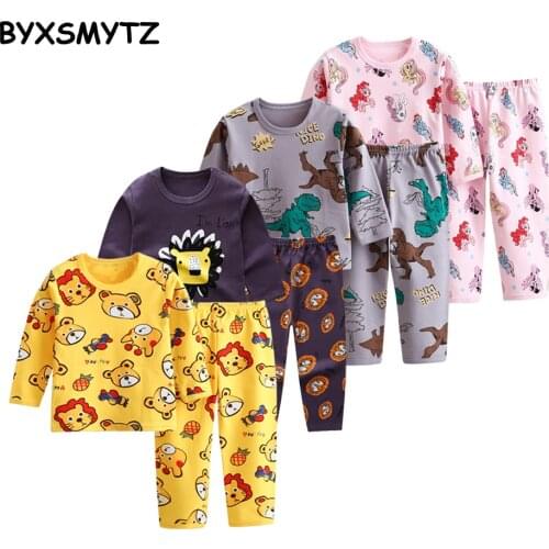 Boys Clothes Set Childrens Clothing Cartoon Autumn Winter Pajamas Set Roupa Infantil Menina Conjuntos De Pijama Girls Sleepwear
