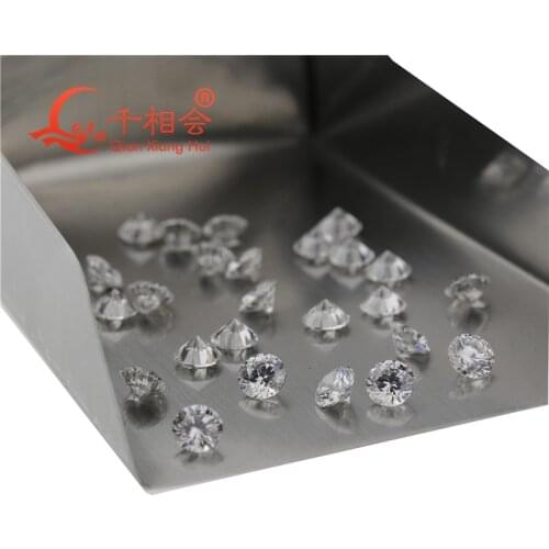 AAA Round Brilliant Cut 8 hearts and 8arrows 1.85-3MM White color Synthetic Cubic Zirconia Loose CZ Stone 1000pcs for one bag
