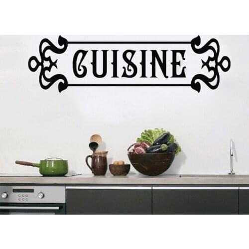 KUCADA creative cuisine wall sticker for home decoration removable wallpaper diy black WP1525