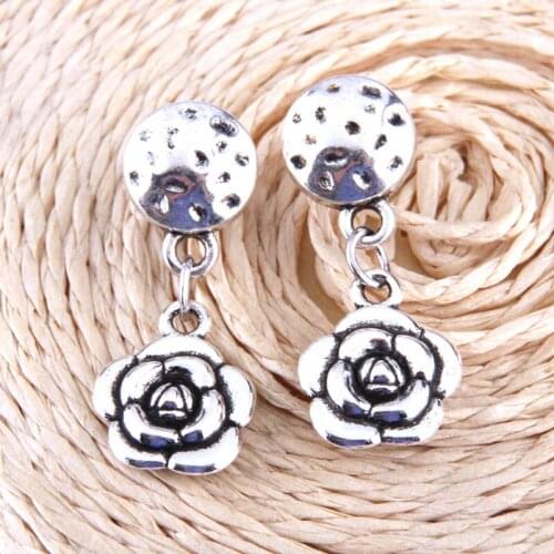 Fashion Rose Flower drop Pendant Earring For Women Valentine holiday gift