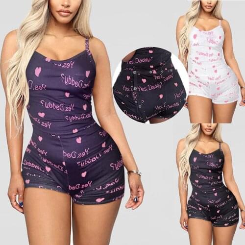 Button-down Print Functional Buttoned Flap Adults Jumpsuit Bodycon Playsuit Party Jumpsuit Romper Trousers Womens Playsuit