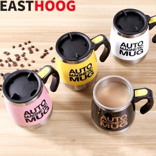 Stainless Steel Magnetized Mug Automatic Self Stirring Mug Coffee Milk Mixing Cup Blender Lazy Smart Mixer Thermal Cup