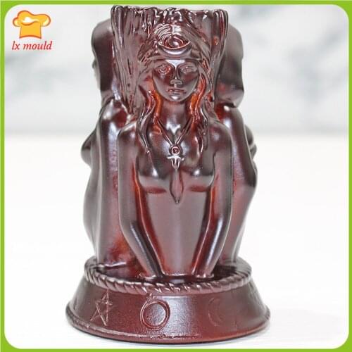 2021 New Goddess Sansheng Sun Moon Star Silicone Mould Household Plaster Resin 3D Body Candle Silicone Mold