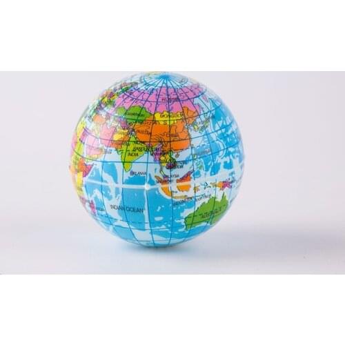 Foam globe 63mm foam decompression young childrens toys teaching pressure ball slow rebound globe