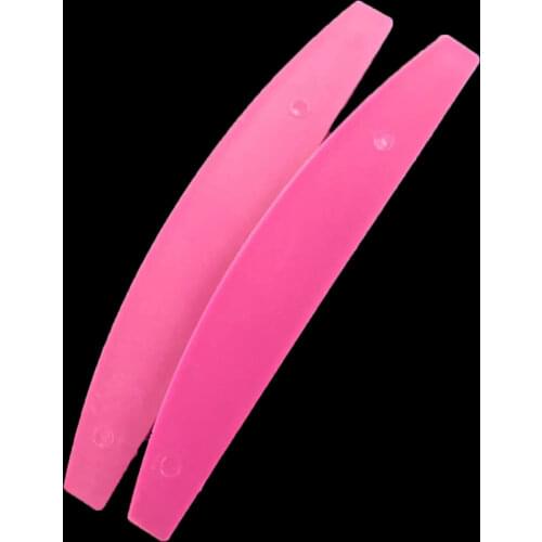 2 pcs halfmoon shape plastic nail file base professional nail file permanent plastic for disposable pads