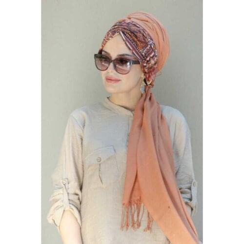 2021 New Fashion Hijab Ready Made Orange Foulard Scarf Long Muslim Shawl Plain Soft Turban Tie Head Wraps For Women invitation