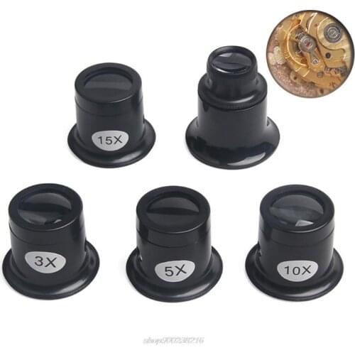 Jewelry Making Tools Portable Jewelry Loupe Magnifying Glass 3X/5X/10X /15X /20X Portable Monocular Magnifier JY22 21 Dropship