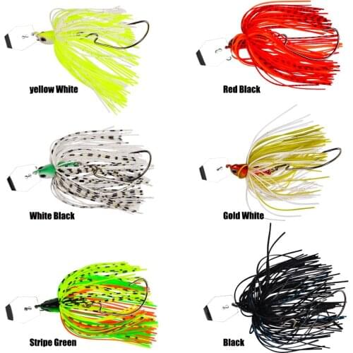 ProBeros Original 6Pcs Micro Chatterbait 20g Chatter Bait Fishing Lure Bhite Delight Bass Fishing Lure Fishing Tackle