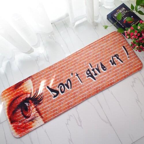 Don't give up the letter Printen Rugs bedroom Decor Carpets for living room coffee Carpet Bedside Rug Kitchen bath Anti-skid Mat