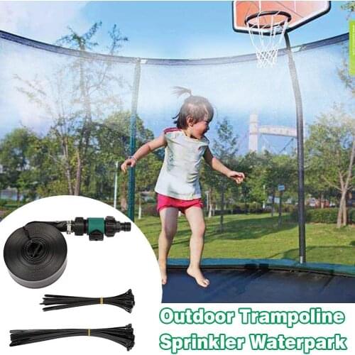 Trampoline Sprinkler Kids Outdoor Trampoline Sprinkler Hose With Strap Outdoor Water Games Sprinkler Yard Toy For Boys Girls