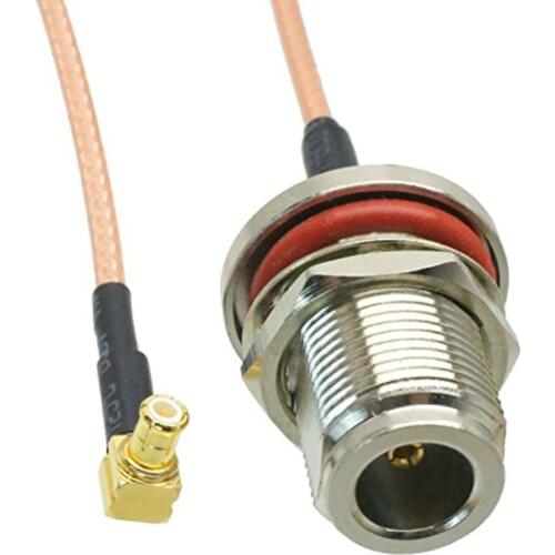 RF MCX Male Right Angle Switch N type Female Bulkhead Pigtail Cable RG316/RG316D/RG178/RG174 N Female to MCX Male Plug RF Cable