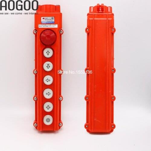 Silver Contact 6 Buttons and Emergency Switch CLD-63H(COB-63H)Waterproof Hoist Crane Pendant Control Station Cob63h Hoist Crane