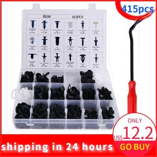 Universal 415PCS Car Fasteners Door Panel Retainer Fender Bumper Fixing Clip Vehicle Fastener Accessories for Ford/Chevrole