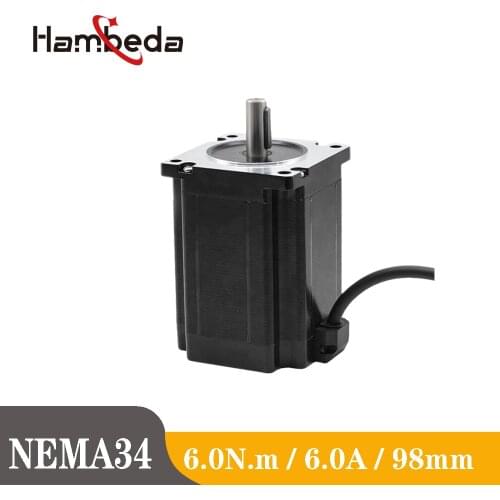 1.8° 98mm Heigh High Torque Hybrid 6A Electric NEMA 34 Stepper Motor CNC 3D Printer Engraving Milling Machine Step Motor