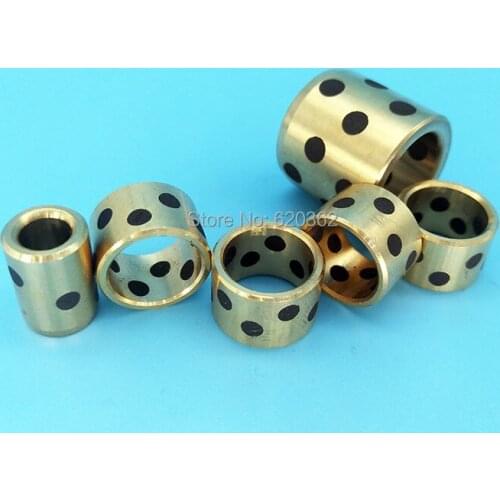 2/PCS linear graphite copper set bearing copper bushing oil self-lubricating bearing JDB Inner Diameter:45mm