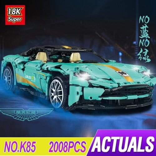 2008PCS New Blue Super Sports Car 1:8 Scale DB11 Model Compatible MOC-62260 Building Blocks Bricks Puzzle Toys Christmas Gift
