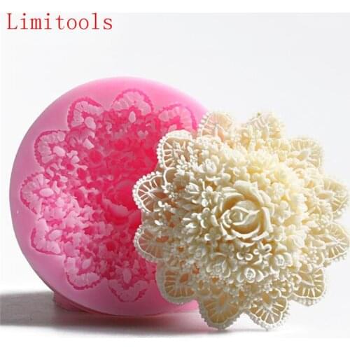 3D rose handmade soap silicone mold fondant cake chocolate candle moulds cake decorating mould confectionery tools