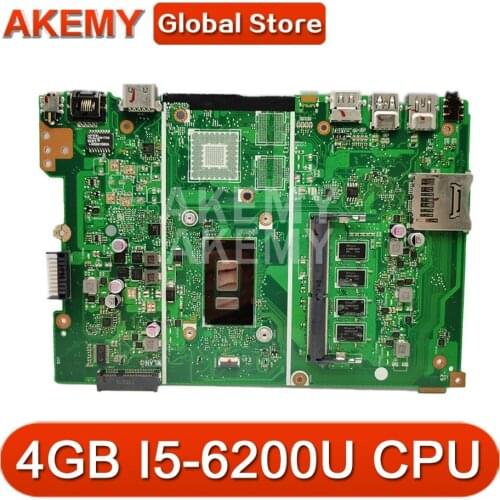 AKemy X441UA Laptop motherboard for ASUS X441U X441UV X441UAK F441U A441U original mainboard I5-6200U CPU 4GB-RAM