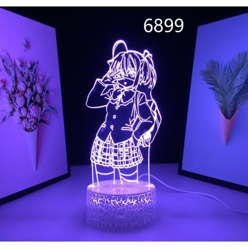 Anime 3D Lamp Takanashi Rikka LED Night Light for Birthday Gift Bedroom Decor Nightlight Love Chunibyo Other Delusions