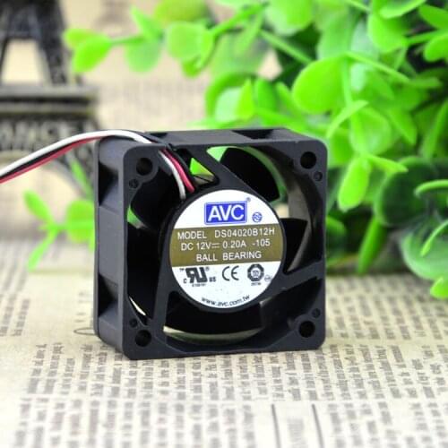 Free Shipping AVC DS04020B12H 4cm 1U server fan switch 4020 12V 0.20A axial cooling fan