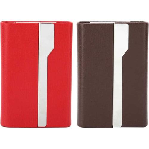 Business Card Holder PU Leather Material Easy To Carry High Reliability Name Card Box Lightweight for Business People for Work