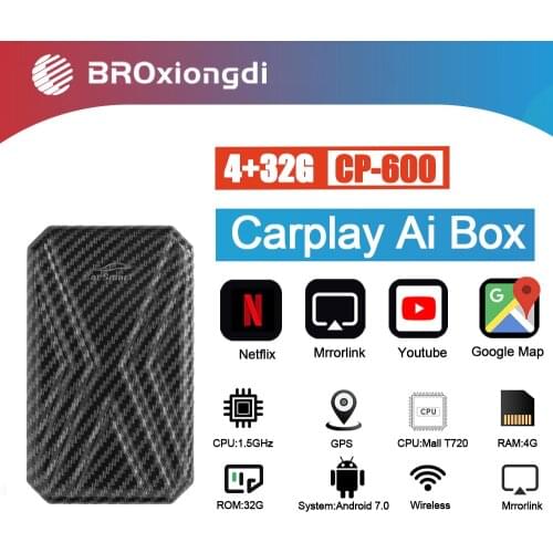 Carplay Ai Box Android Box Car Multimedia Player New Version 4+32G Wireless Mirror link For Apple Carplay Android Auto Tv Box