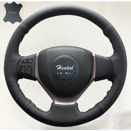 Genuine Leather Steering Wheel Cover for Suzuki CELERIO S-CROSS SX4 2013 2014 Suzuki Vitara 2015 braid on the steering wheel