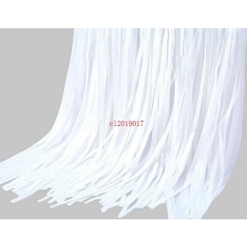 Black/White/Orange Plastic Fringe Foil Curtain Shimmer Tinsel Birthday Halloween Party Backdrop Doorway Decorations