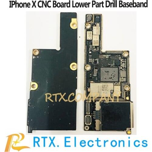 For iPhone X CNC Board Drilled CPU Baseband ICloud Locked Without Nand Motherboard Swap Logic Main Board Remove IC Chip Practice