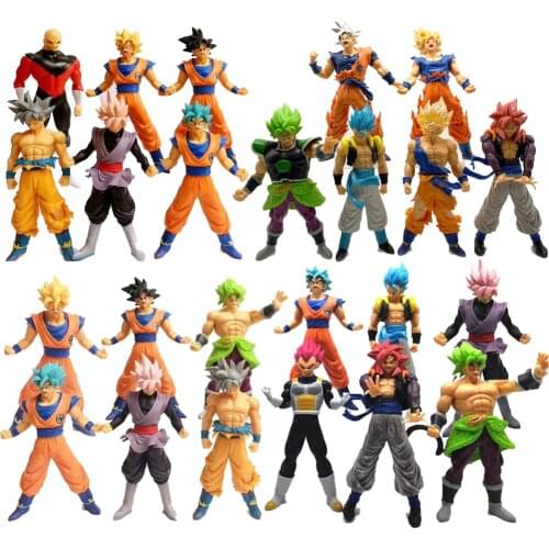 Dragon Ball Gohan Goku Vegeta Frieza Torankusu Majin Buu Broli Saiyan Anime Action Figures PVC Collection Birthday Gifts 18CM