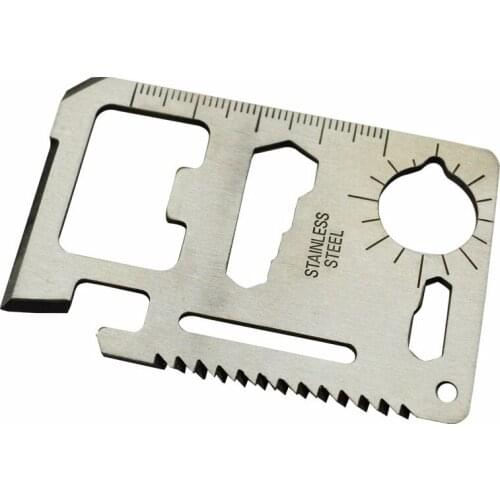 Camping Multi Purpose Tool 11 in 1 Multifunction Card Knife Pocket Survival Outdoor Surviving Tools Card Knife in bag 1000 pcs