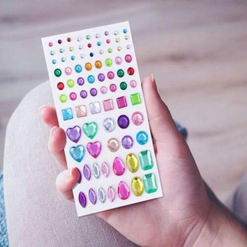 81PCS Assorted Size Rhinestone Stickers Self-Adhesive Bling Craft Jewels Crystal Gem Stickers for Phone Nail Makeup Bags Decor