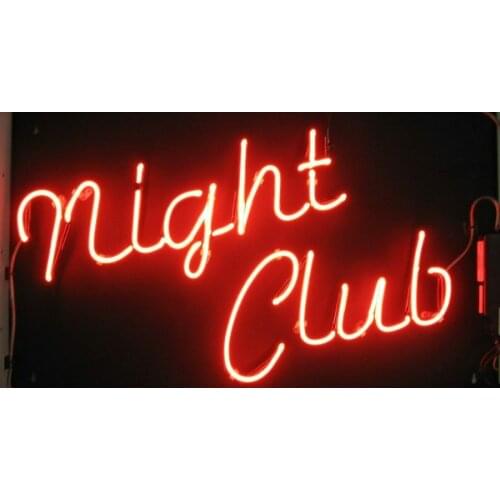 Night Club Christmas Gift Neon Sign Real Glass Tube Beer Bar Pub Bedroom Wall Homeroom Party Decor 14x5